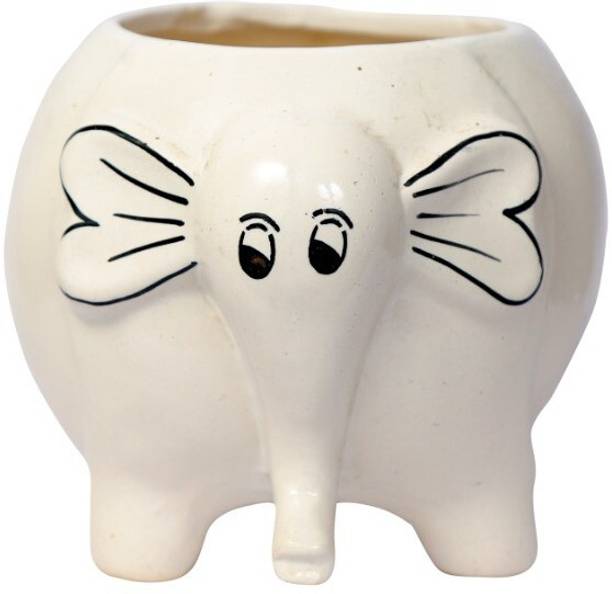 CloudNursery Elephant Ceramic pot || Plant Container Set Plant Container Set