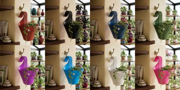 bee positive Hanging Bloom Pot Plant Container Set