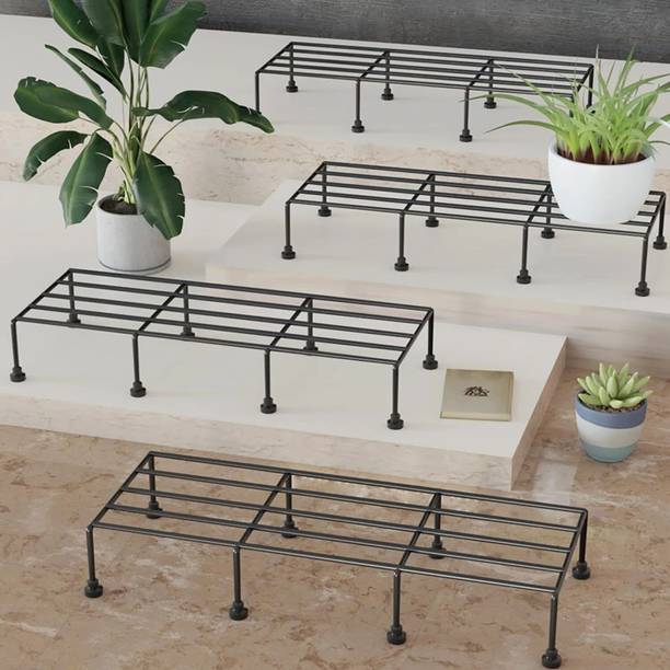 ALINZADECOR Planter Stand for Plant Container Set (Pack of 4, Metal) Plant Container Set