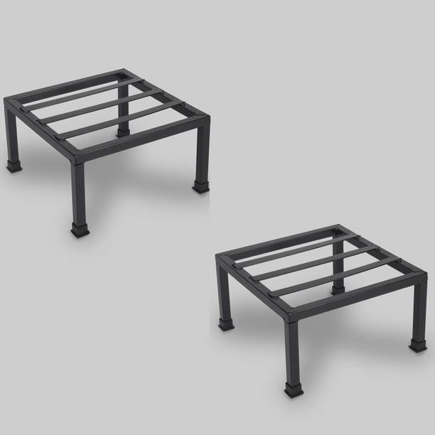 VINAMRA28 Premium Strong Square Stand For indoor and Outdoor Plants, Black - set of 2 Plant Container Set