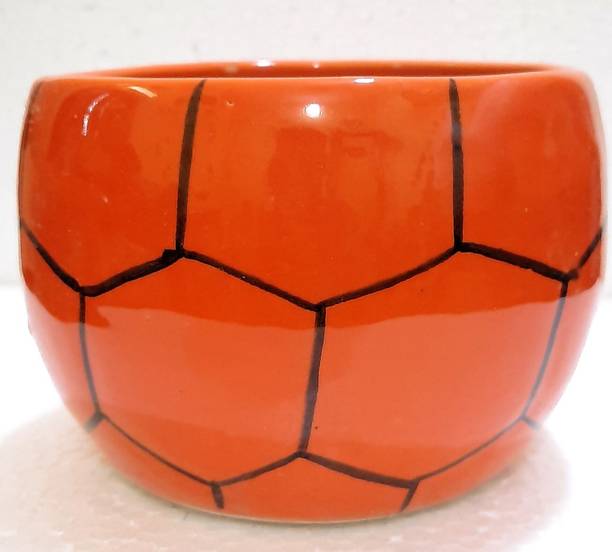 agarwals enterprises FOOTBALL PLANT POT CERAMIC Plant Container Set