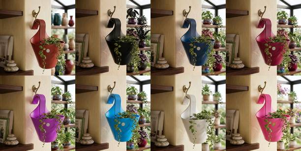 bee positive Hanging Bloom Pot Plant Container Set