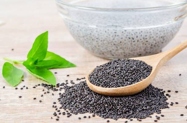 AnnieHerbs Basil Seeds | Sabja Seeds for Falooda | Tukmaria Seeds for Eating | Takmaria Seed