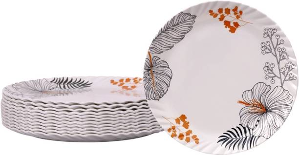 फीस्ट Melamine smart (508) 7 inch Half dinner plate set 12 pcs डिनर प्लेट