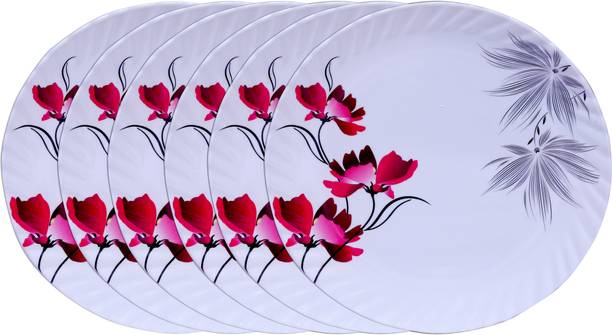 फीस्ट Melamine (311)Crezy Round 10 Inch Full Dinner Plate set डिनर प्लेट
