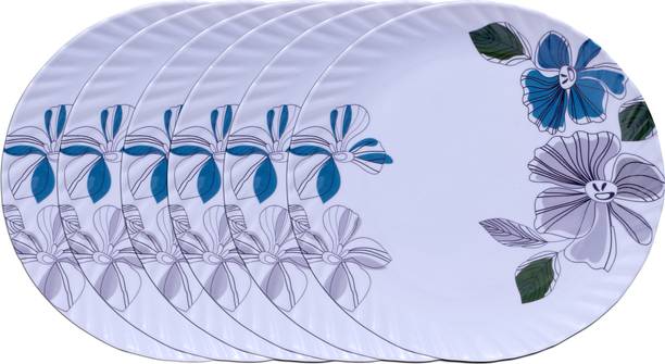 फीस्ट Melamine (312)Crezy Round 10 Inch Full Dinner Plate set डिनर प्लेट