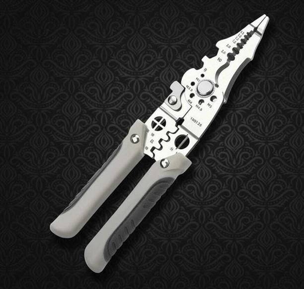Jiqop Multifunctional Wire Stripper Crimper Cable Cutter Pliers Professional Electrical Wire Stripping Tool Wire Cutter