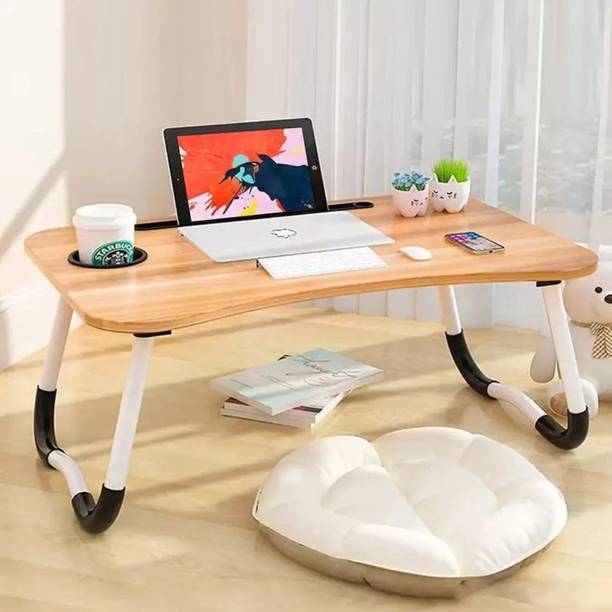 DND NX Multi-Purpose Laptop Desk for Study and Reading with Fold able Non-Slip Legs Wood Portable Laptop Table