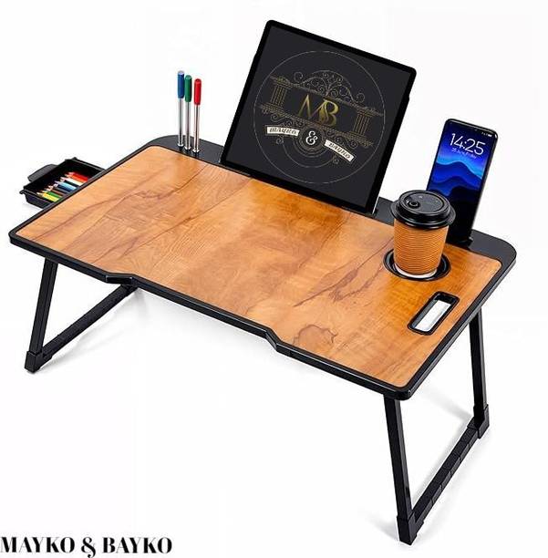 MAKD MULTIPURPOSE US BINDING WOODEN STUDY TABLE & LAPTOP PORTABLE TABLE Solid Wood Study Table