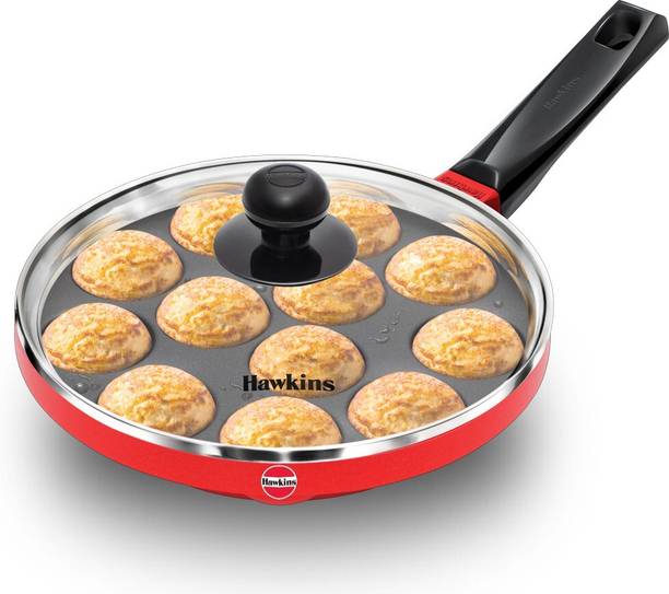Hawkins 12 Cups Appe Pan, Paniyaram, Litti , Kuzhi Paniyaram, Ponganalu (NAPE20G) Paniarakkal with Lid 1.5 L capacity 22 cm diameter