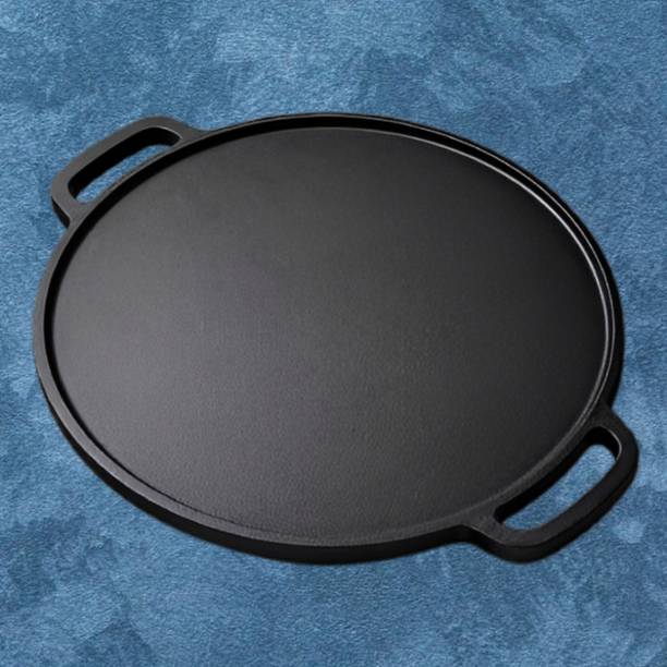 Velvora Durable Flat Griddle for Traditional and Contemporary Cooking Tawa 30 cm diameter with Lid