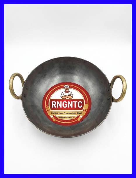 RNGNTC DDD Premium Heavy Iron Induction Kadai with Dual Handles Kadhai 20 cm diameter 1 L capacity