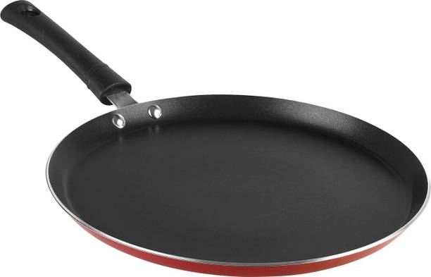 Home-pro Non-Stick Aluminum Flat Tawa | Dosa Tawa | All in One with Soft Touch Handle Tawa 26 cm diameter