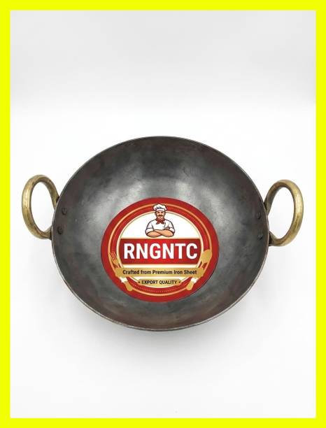 RNGNTC O Premium Heavy Iron Induction Kadai with Dual Handles Kadhai 20 cm diameter 1 L capacity