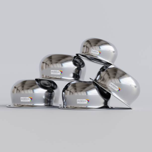 Vigneshgenix Plain Handi Combo Set OF 5 Pcs | Stainless Steel | Kai,Dal,Milk Or Vegitables Tagine