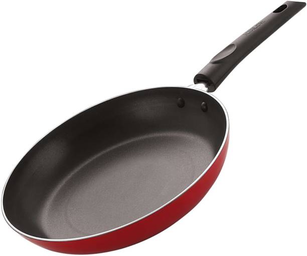 NIRLON Non-Stick Aluminium Gas Compatible Tapper Pan Fry Pan 23 cm diameter 2 L capacity