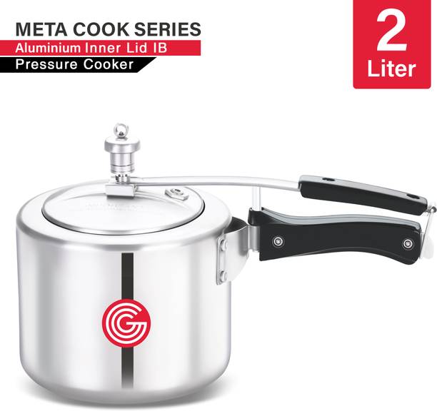 globe Meta Cook Induction Base with Inner Lid|6 Years Warranty 2 L Inner Lid Induction Bottom Pressure Cooker