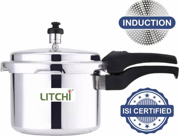 Litchi Aluminium Outerlid IB 3 L Outer Lid Induction Bottom Pressure Cooker
