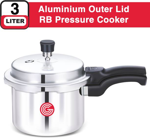 globe Kiwi Regular Base with Outer Lid |6 Years Warranty 3 L Outer Lid Pressure Cooker