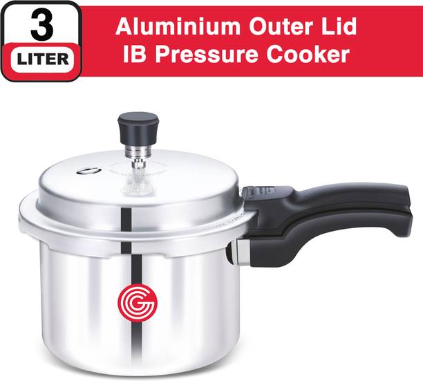 globe Kiwi Regular Base with Outer Lid |6 Years Warranty 3 L Outer Lid Induction Bottom Pressure Cooker