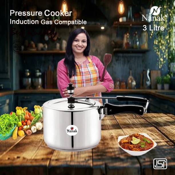 Nanak 3 L Inner Lid Pressure Cooker