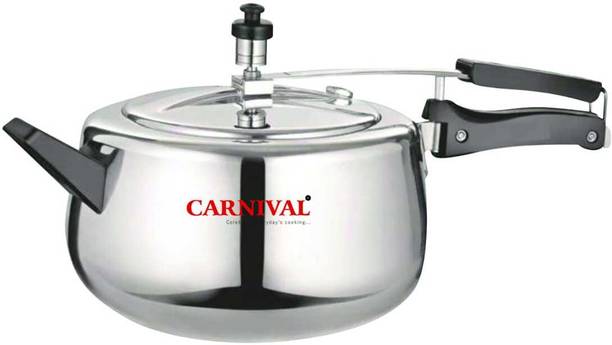 कार्निवल Aluminium Elite Model 5 Ltr Inner Lid Pressure Cooker Pure Virgin Aluminium 5 L प्रेशर कुकर