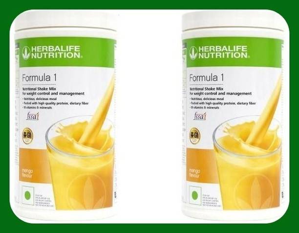 HERBALIFE Formula 1 Nutritional Shake Mix - Mango Flavor For Weight Loss 2 PCS Plant-Based Protein