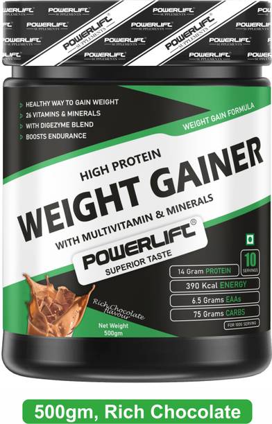 POWERLIFT Weight Gainer with Multivitamin & Minerals, added DigeZyme Weight Gainers/Mass Gainers
