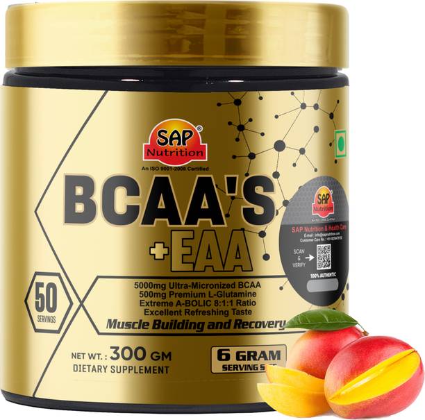 SAP Nutrition BCAA Supplement for Men, Muscle Recovery & Endurance BCAA