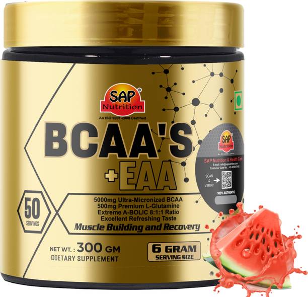 SAP Nutrition BCAA Supplement for Men, Muscle Recovery & Endurance BCAA