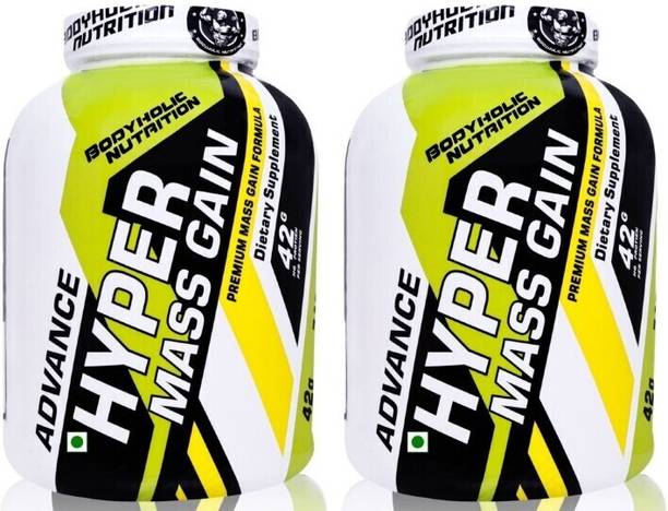 BODYHOLIC NUTRITION Advance Hyper Mass Gain Most Powerful Gainer Combo Pack Of 2 (6+6Lbs) Weight Gainers/Mass Gainers
