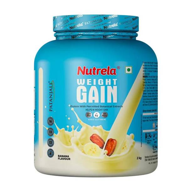 NUTRELA Weight Gainer | High-Calorie Mass Gainer with Vitamins & Khandsari Sugar | Veg Weight Gainers/Mass Gainers