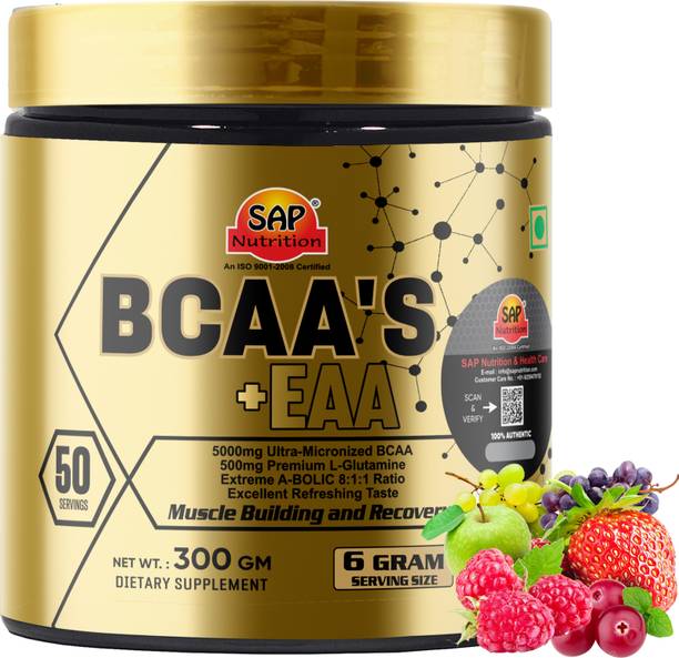 SAP Nutrition BCAA Supplement for Men, Muscle Recovery & Endurance BCAA