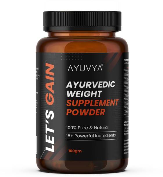 Ayuvya Lets Gain Weight Supplement Powder | Helps Improve Muscle Mass, & Energy Levels Weight Gainers/Mass Gainers
