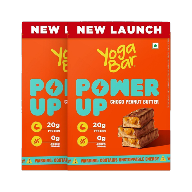 Yogabar 20g Protein Bar Power up, Choco Peanut Bar Nutrition Bars