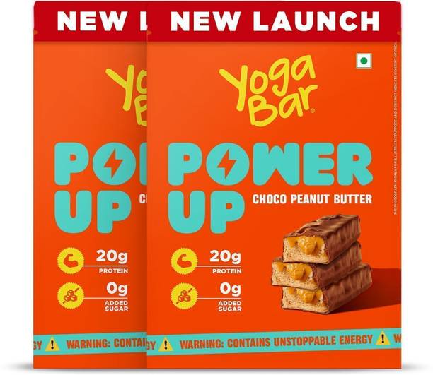 Yogabar 20g Protein Bar Power up, Choco Peanut Bar Whey Protein