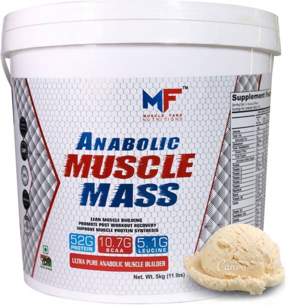 MUSCLE FABS ANABOLIC MUSCLE MASS 5KG Weight Gainers/Mass Gainers