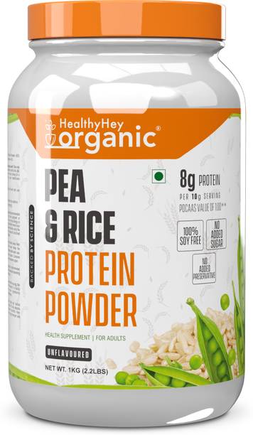 HealthyHey Organic Organic Pea & Rice Protein Isolate 1kg Protein Blends