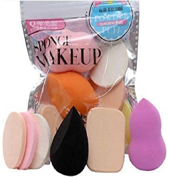 वगन्स Makeup Foundation Blender Puff Beauty Sponge Multicolour-(Pack of 6)
