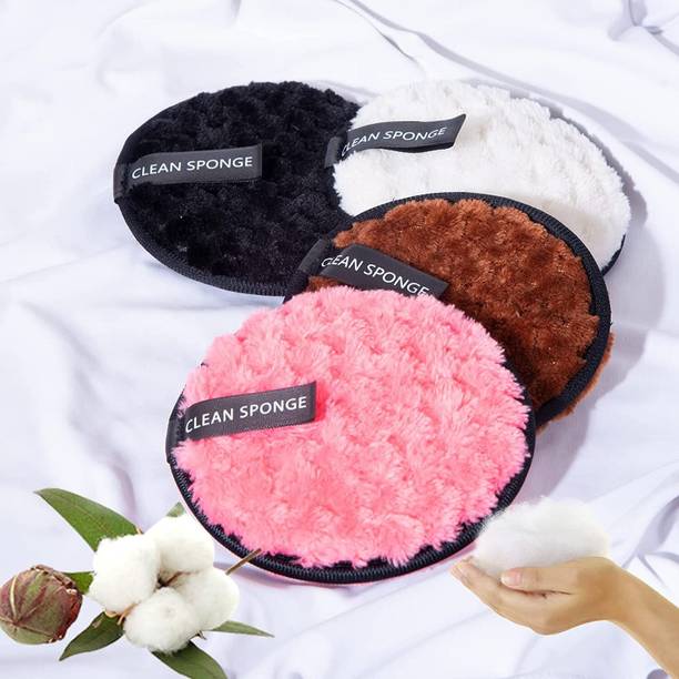 DebRifo 2 Pcs Makeup Remover Sponge Reusable Round Soft Face