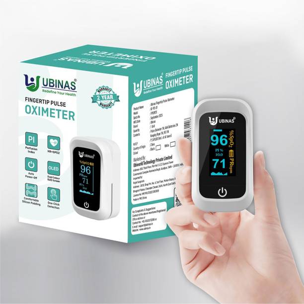 Ubinas Fingertip Pulse Oximeter with OLED Display & SpO₂ Monitoring, 2-Year Warranty Pulse Oximeter