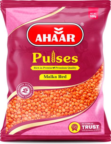 Ahaar Organic Red Masoor Dal (Whole) (Split Masoor Dal (Malka Masoor))