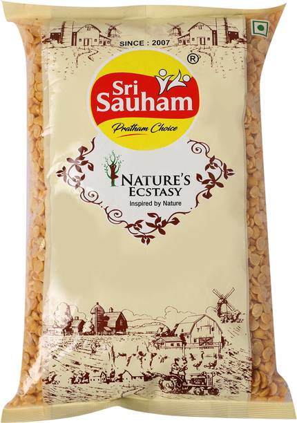 Sri Sauham Yellow Toor/Arhar Dal (Split) (Split Red Gram | Source of Protein | Tuvaram Paruppu, kandipappu - Vegan)