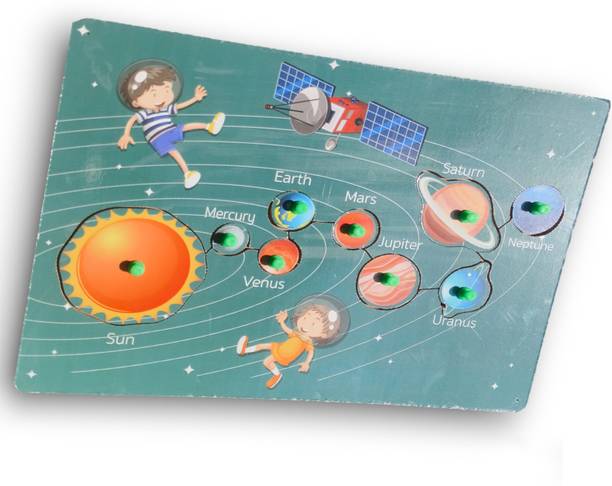 AArozworld Wooden Solar System Planets Jigsaw Puzzles Montessori Space Education Toys
