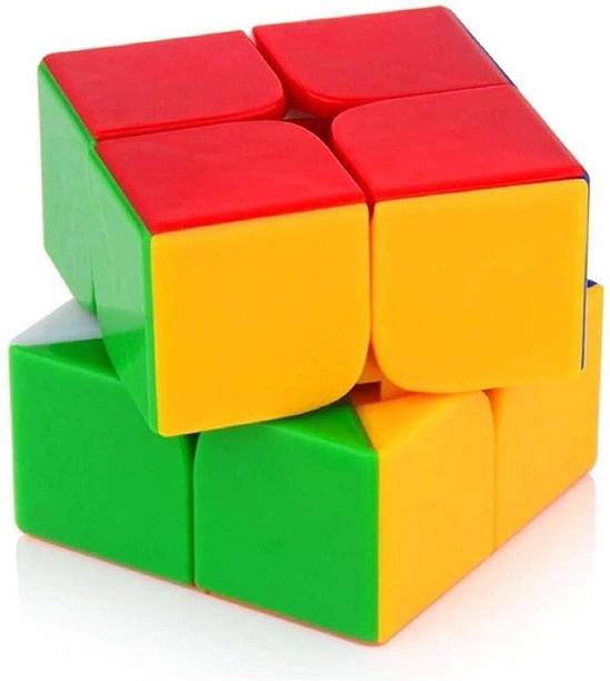 CPM High Speed 2x2 Rubix Cube Stickerless Puzzle Smooth Magic Cube (PACK OF 1)