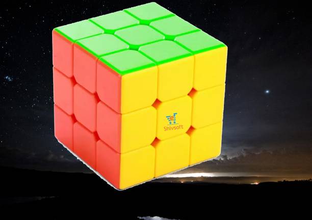 Shivsoft Speed Cube 3x3 High Speed Smooth Mooving Cube -11016