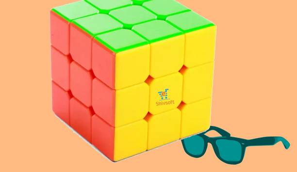Shivsoft Speed Cube 3x3 High Speed Smooth Mooving Cube -11005