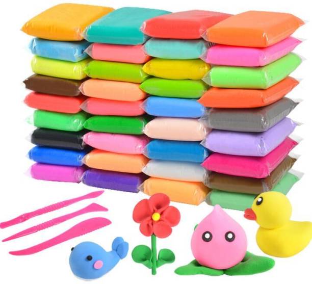 Do Pal Bouncing Clay 6 DIY Colourful Non-Toxic Modeling Air Dry Clay with Tools
