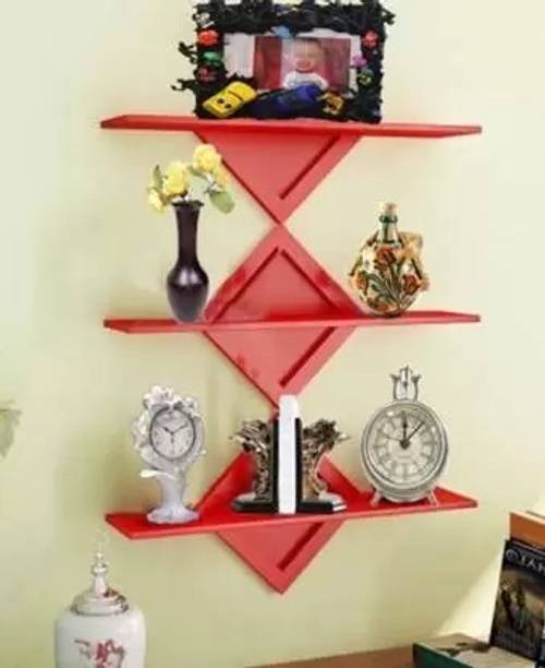 SIWOZ wooden wall shelf (samosa) Living Room & Bedroom Book Shelf Wooden Wall Shelf MDF (Medium Density Fiber) Wall Shelf