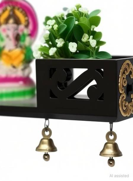 ShaizR Art Wall Temple Shelves, Statue Interior Design Wall Mounted Temple, Living Room MDF (Medium Density Fiber) Wall Shelf